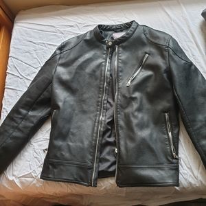 Zara Black Mens Leather Jacket